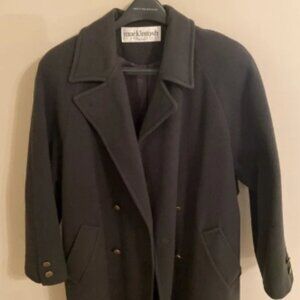 MacKintosh of New‎ England Vintage Long Double Breasted Green Wool Coat